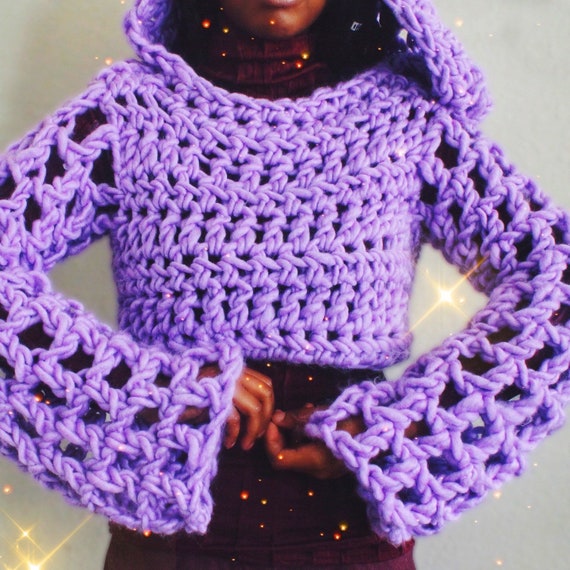 The Apolos Hoodie Crochet Top Pattern. - Etsy