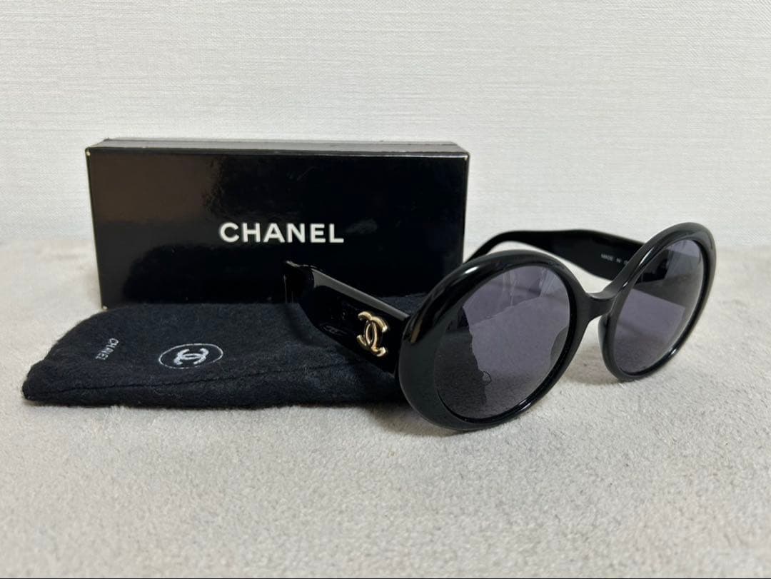【ヴィンテージ】CHANEL ラウンド　サングラス　0014-10 ココマーク WS9629-2_2b2d32ee-8831-48b7-