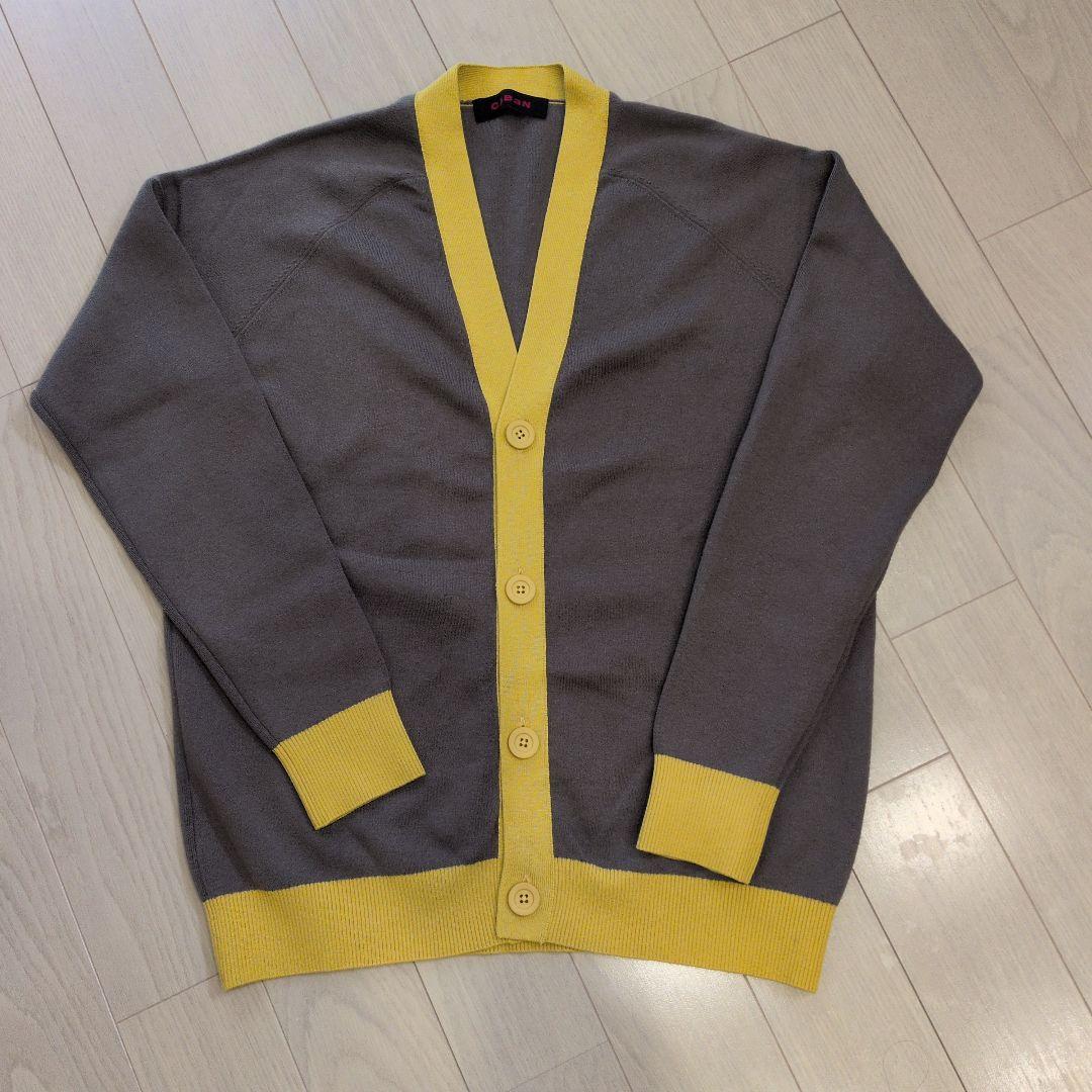 CABaN バイカラー カーディガン 長袖 M CABaN コットンカシミヤ バイカラーVネックカーディガン | CABaN