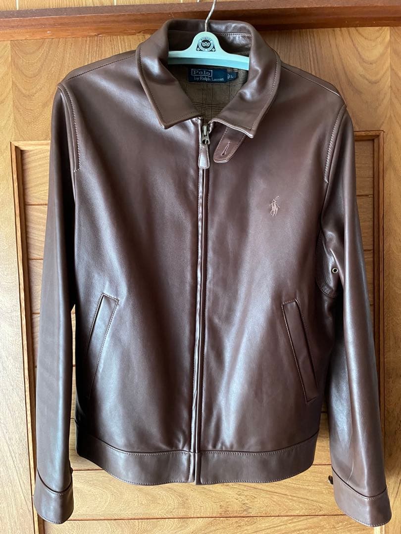 Polo by Ralph Lauren ブラウンレザージャケット 中古・古着通販】POLO RALPH LAUREN (ポロ・ラルフローレン) レザー