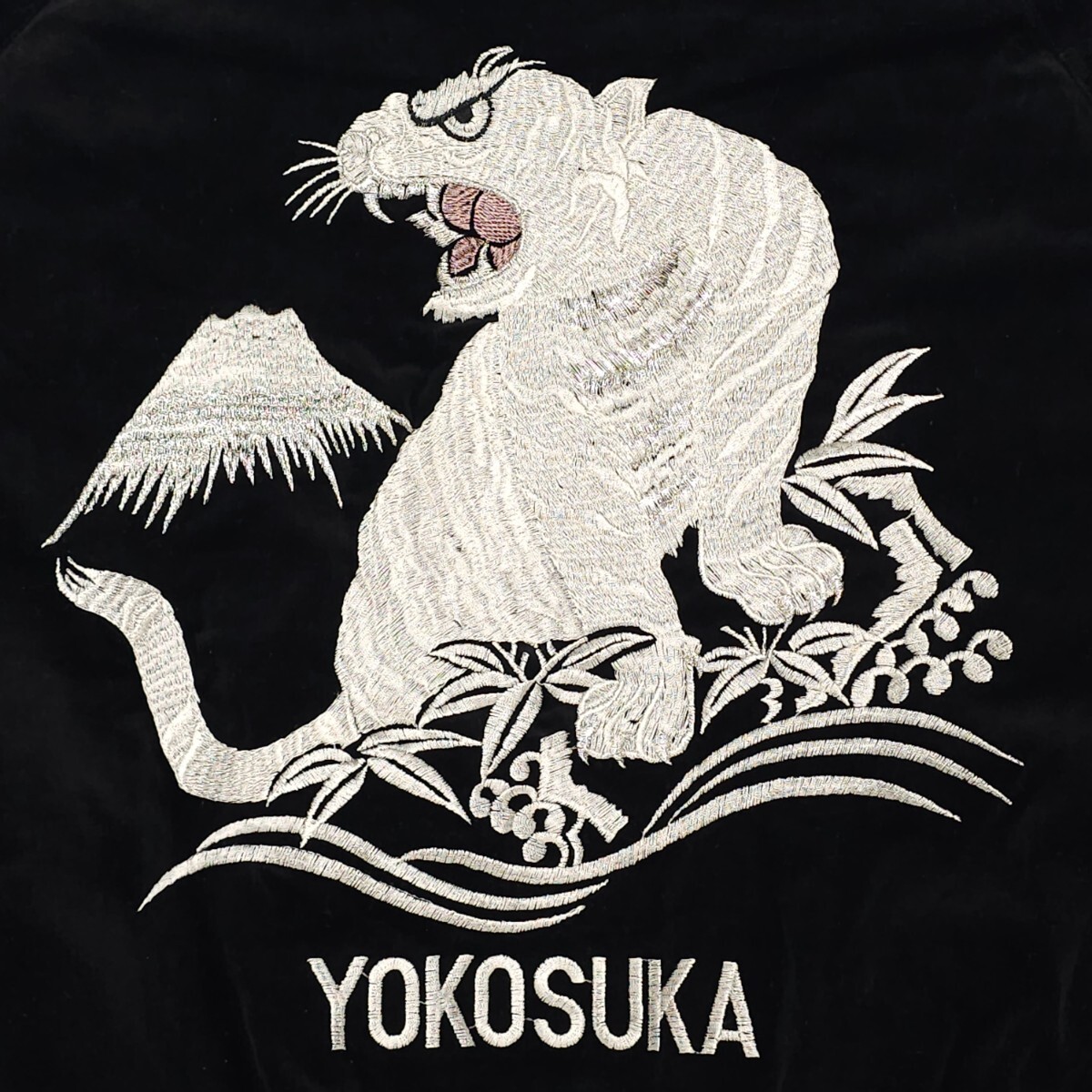 Hoshihimeホシヒメ星姫ベロア別珍スカジャン白虎 白龍 白富士 富士山