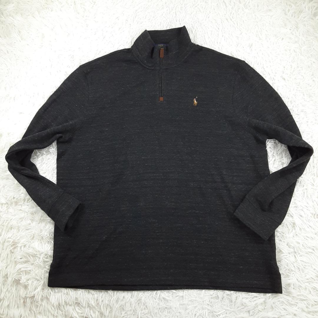 美品 ポロラルフローレン ハーフジップフリース 現行タグ QRコード