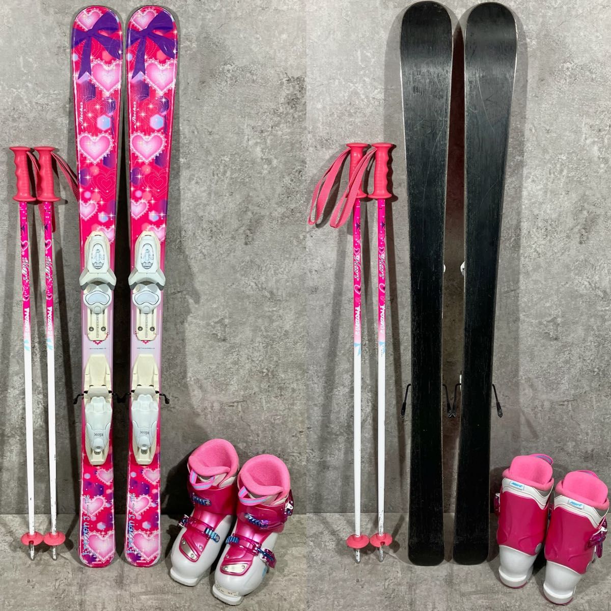 良品 HART Frozen J 116cm キッズ ジュニア スキー セット 4点 即乗り