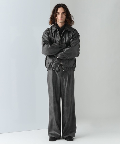 HARE（ハレ）の「【SET UP対応】レザーナカワタコンパクトブルゾン